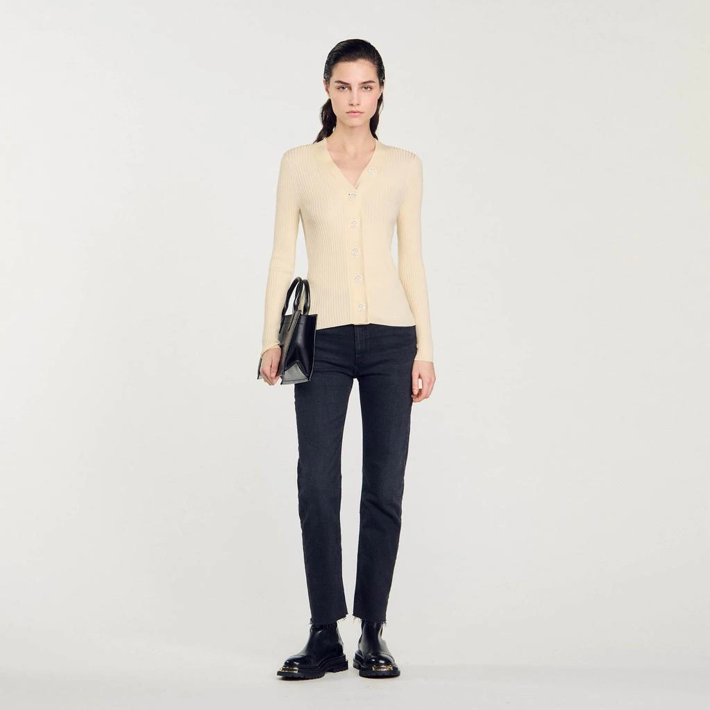 商品Sandro|Cardigan in certified viscose,价格¥867,第1张图片