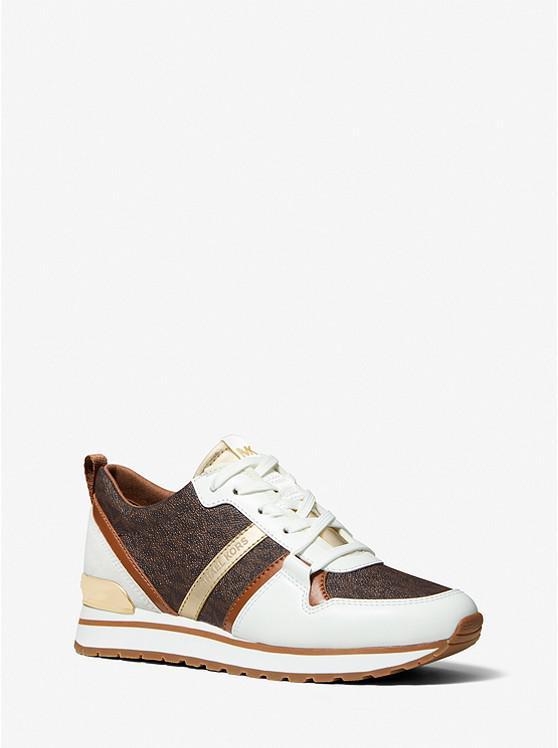 商品Michael Kors|Dash Logo and Leather Trainer,价格¥496,第1张图片