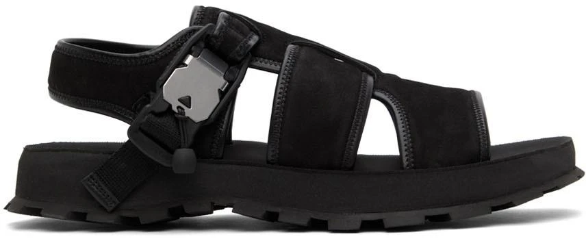 商品Jil Sander|Black Nabuk Sandals,价格¥1647,第1张图片