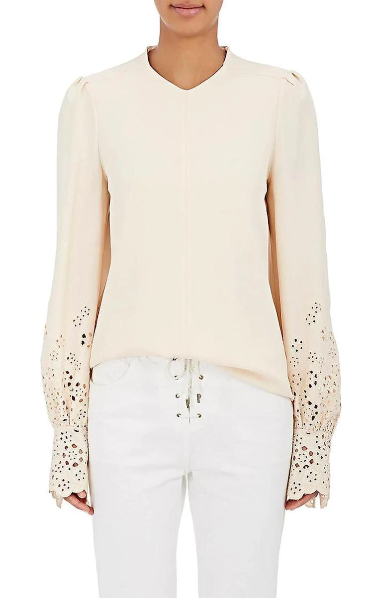 商品Chloé|Eyelet Bishop Sleeve Blouse,价格¥3348,第1张图片