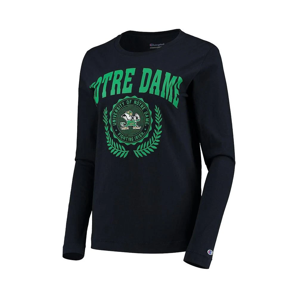 商品CHAMPION|Women's Navy Notre Dame Fighting Irish University Laurels Long Sleeve T-shirt,价格¥225,第3张图片详细描述