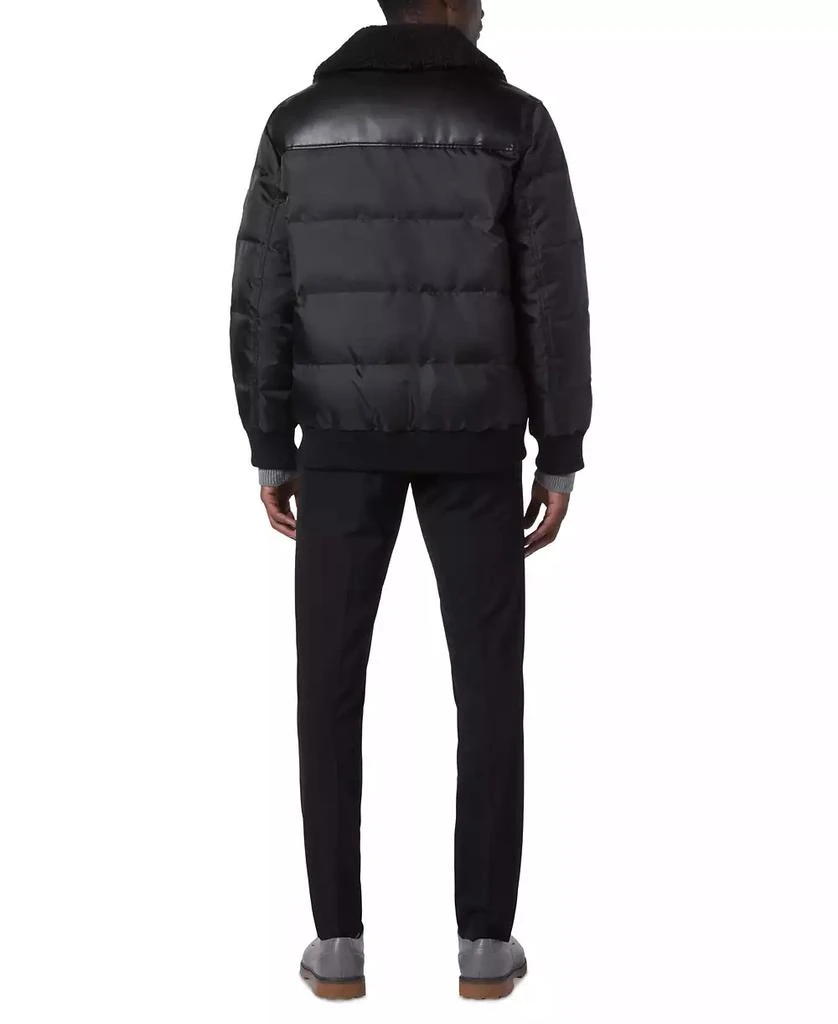 商品Marc New York by Andrew Marc|Men's Beaumont Aviator Puffer with Faux Leather Trim,价格¥1756,第2张图片详细描述