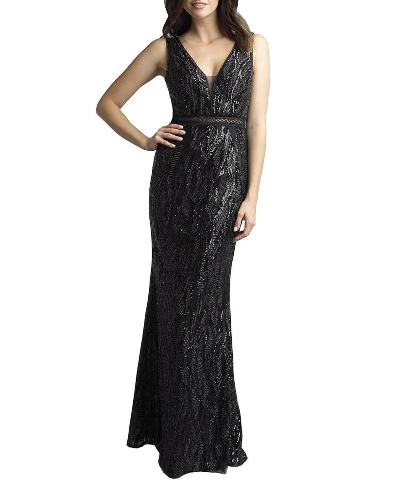 商品Basix Black Label|Sequin Faux Snake Column Gown,价格¥3192,第4张图片详细描述