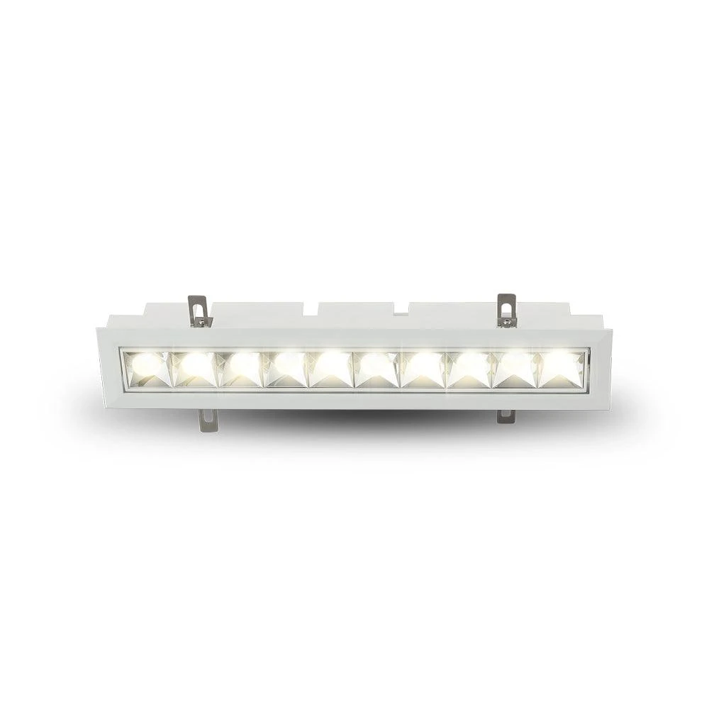 商品VONN Lighting|RUBIK 13.25" 10-Light LED Adjustable Recessed Downlight w/Trim 100-277V Beam Angle 34 Degree White,价格¥1541,第1张图片