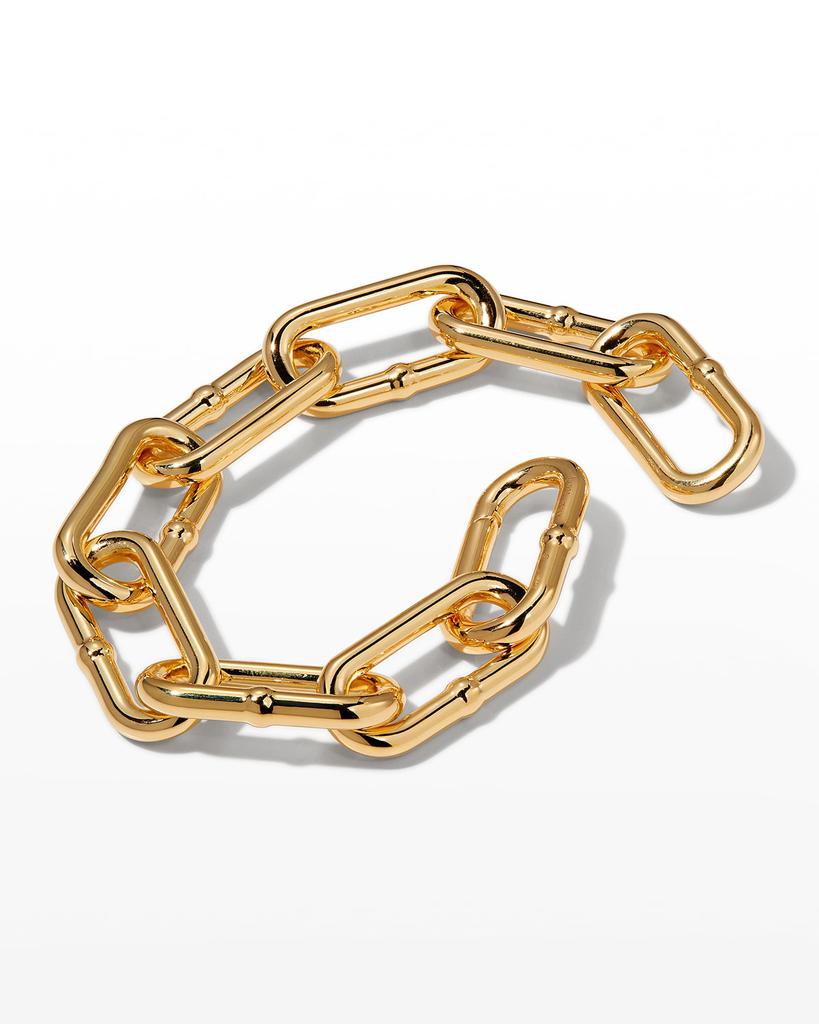 Golden Sterling Silver Anchor Chain Bracelet商品第3张图片规格展示