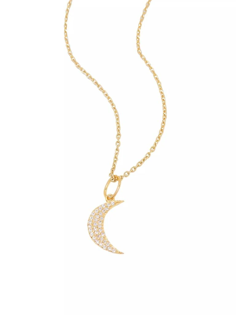 商品brook & york|Adeline Moon 14K-Gold Vermeil & White Topaz Pendant Necklace,价格¥825,第3张图片详细描述