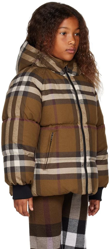 商品Burberry|Kids Brown Check Reversible Down Jacket,价格¥7650,第2�张图片详细描述