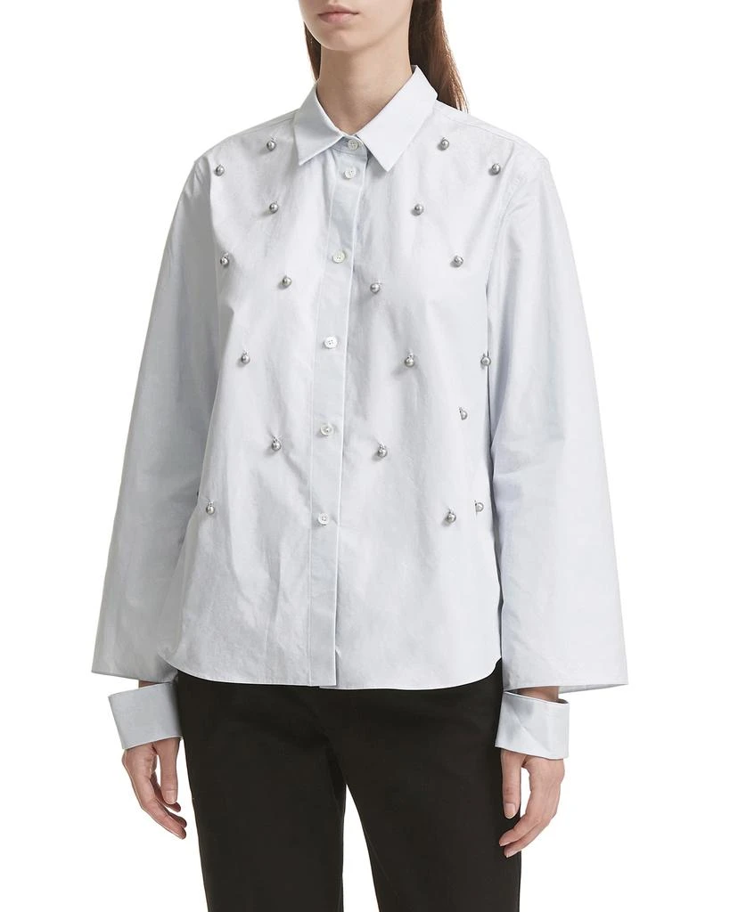 商品PORTS 1961|Embellished cotton shirt,价格¥3367,第3张图片详细描述