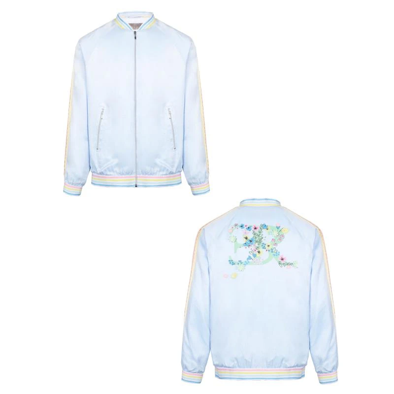 商品Ermanno Scervino Kids|Girls light blue bomber jacket,价格¥3236,第1张图片