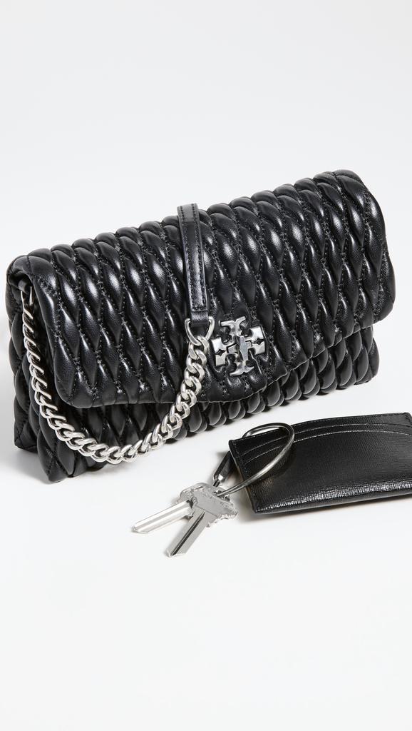 商品Tory Burch|Tory Burch Kira Ruched Chain Wallet,价格¥4442,第5张图片详细描述