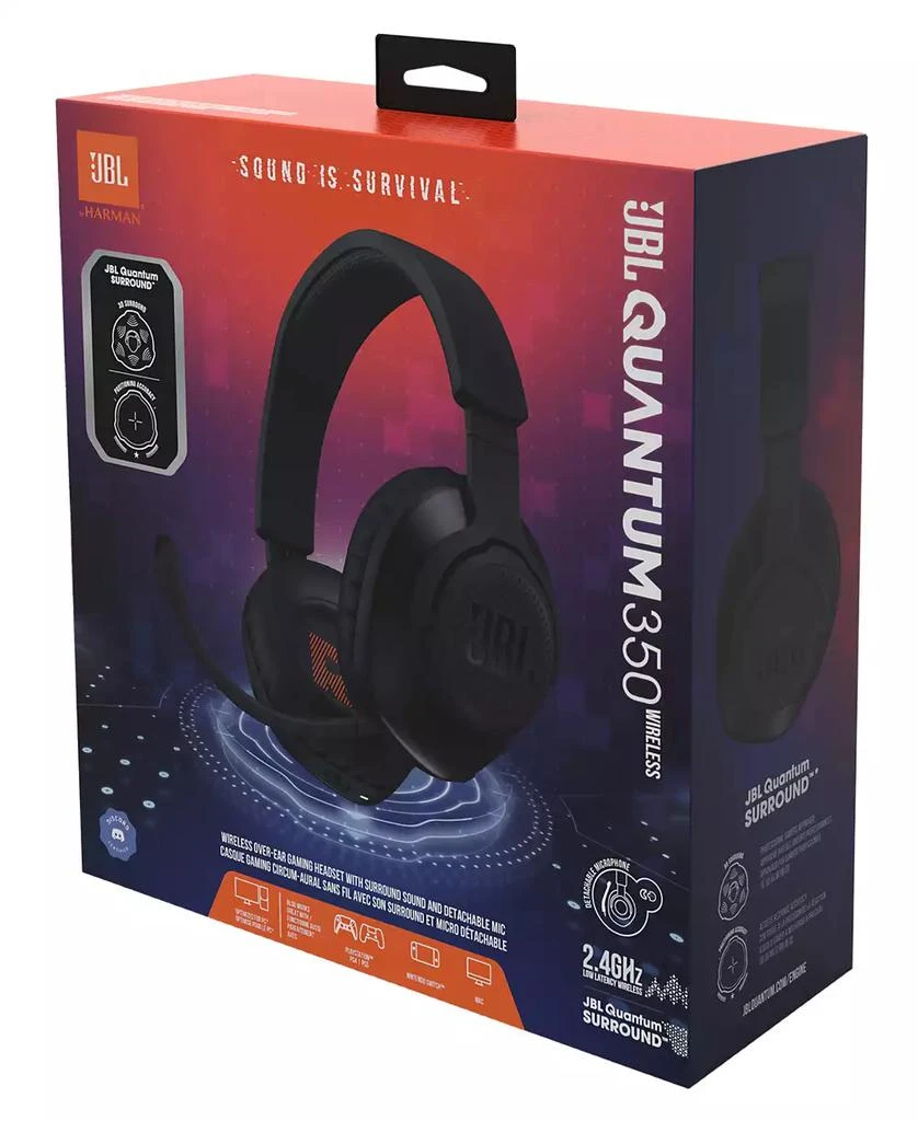 商品JBL|Quantum 350 Wireless Bluetooth Over Ear Gaming Headset,价格¥301,第2张图片详细描述