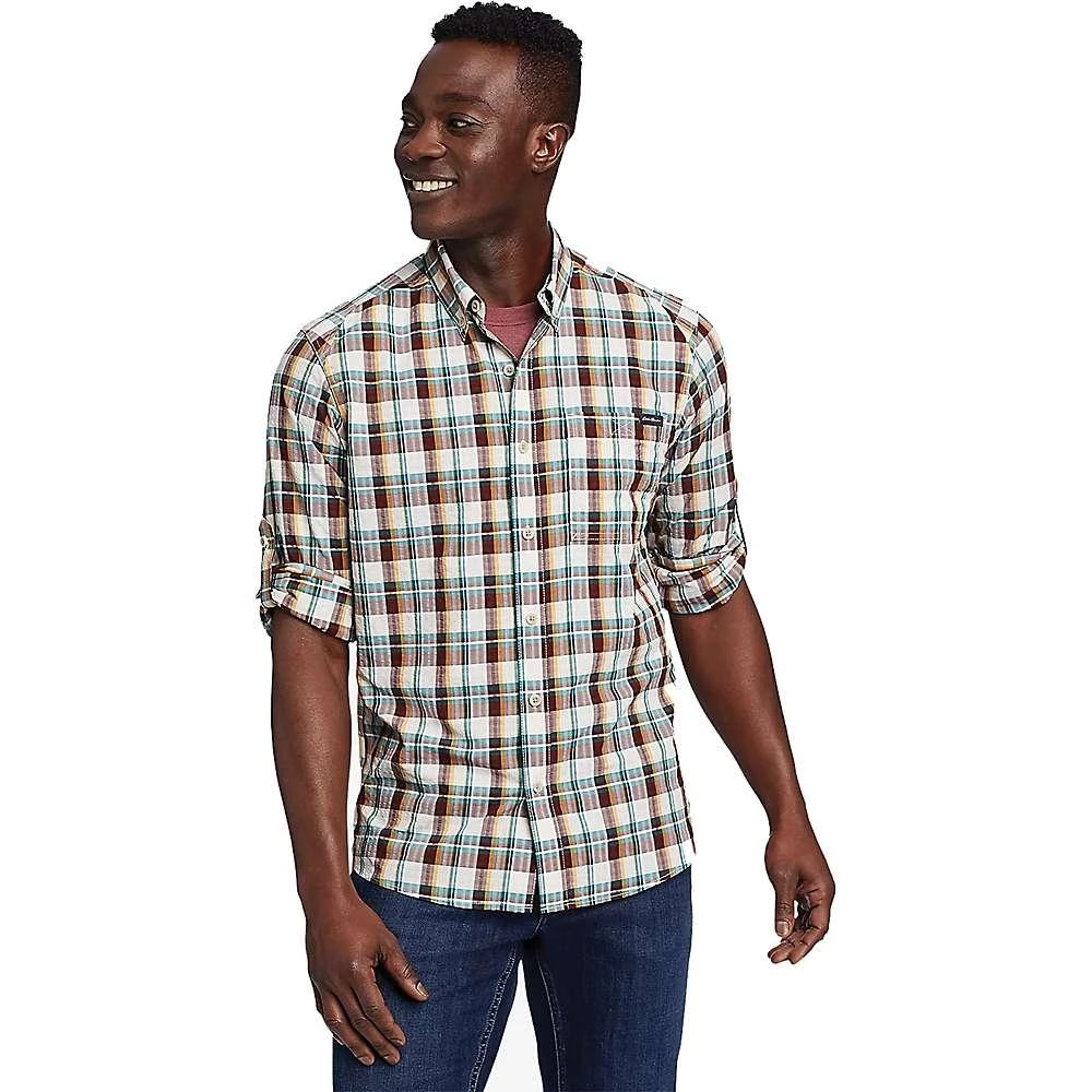 商品Eddie Bauer|Eddie Bauer Travex Men's Pack IT Tech Seersucker LS Shirt,价格¥292,第1张图片