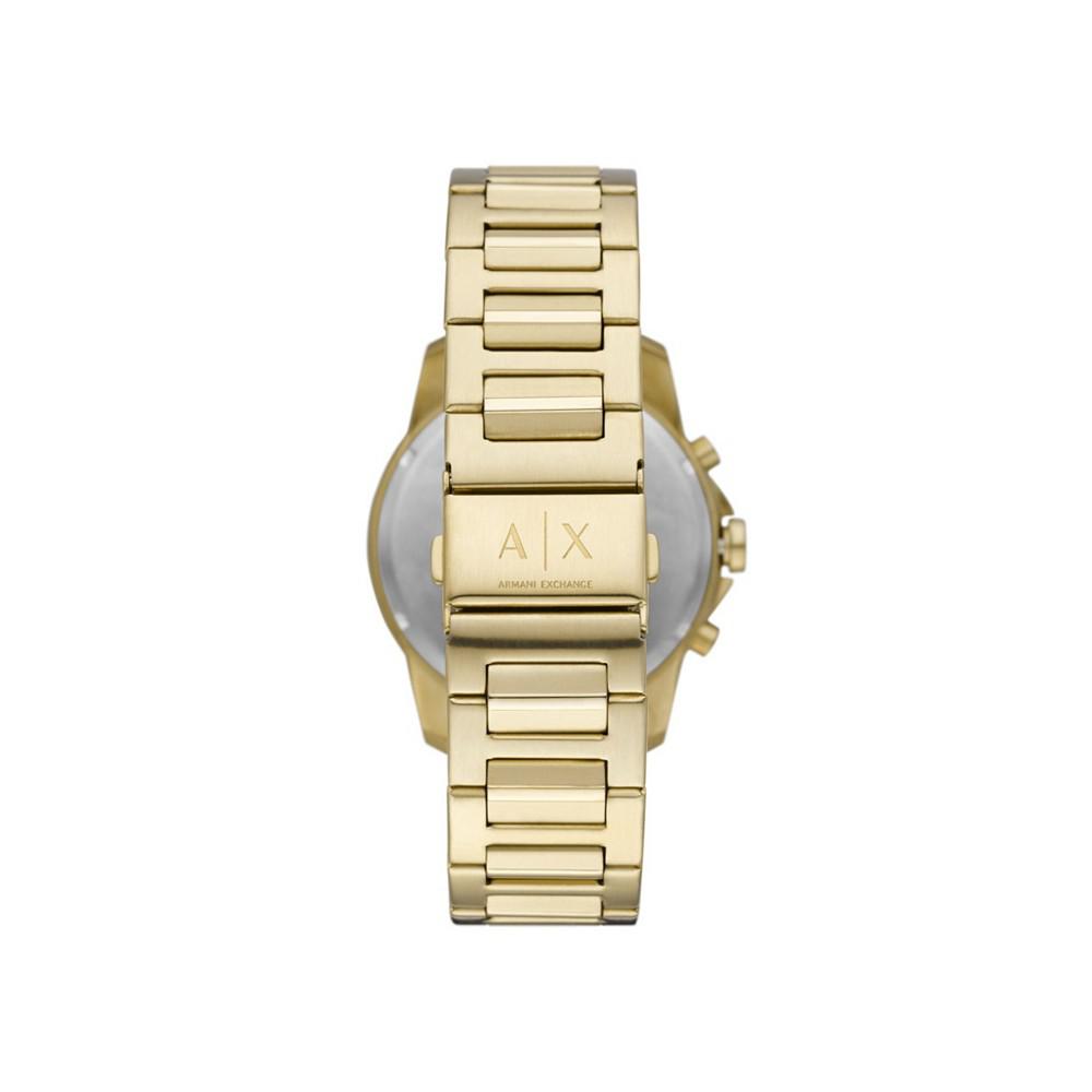 Men's Chronograph Gold-Tone Stainless Steel Bracelet Watch 44mm商品第3张图片规格展示
