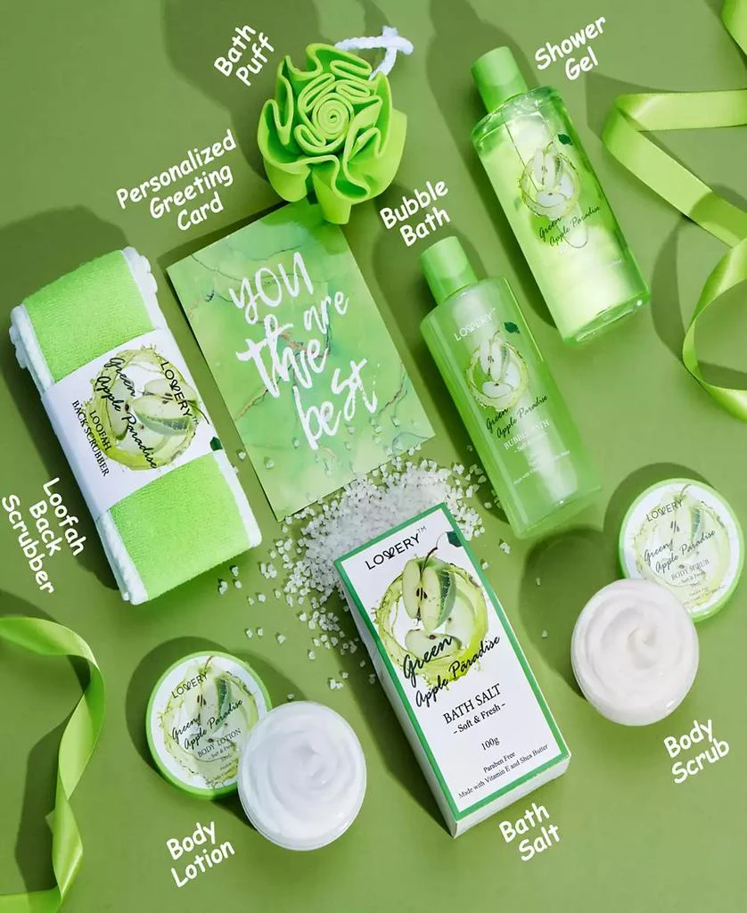 商品Lovery|9-Pc. Green Apple Paradise Body Care Gift Set,价格¥208,第2张图片详细描述