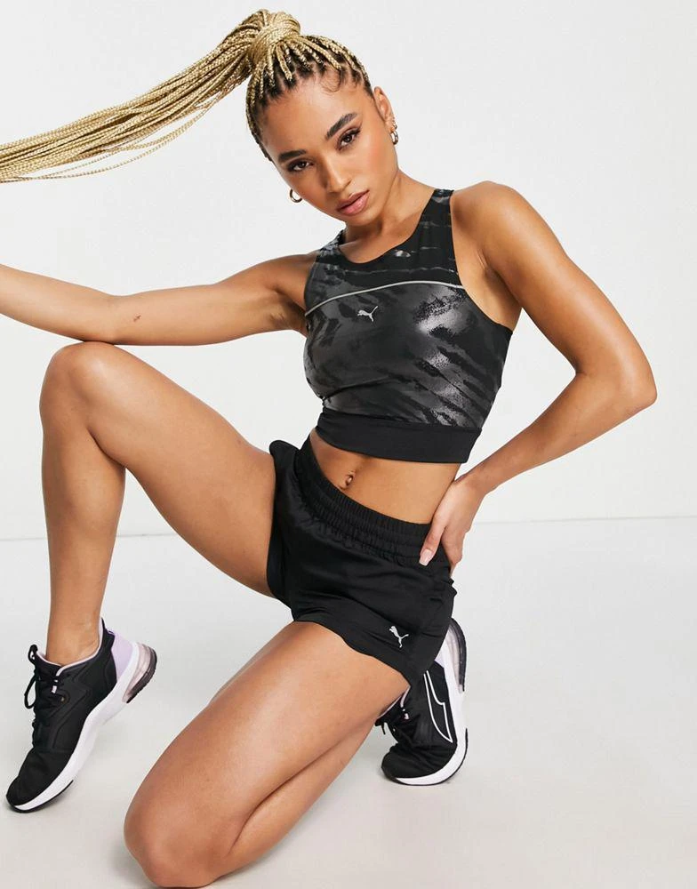 商品Puma|Puma Running high shine crop top in washed black,价格¥138,第4张图片详细描述