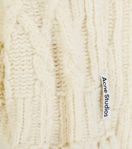 商品Acne Studios|绞花针织羊毛混纺围巾,价格¥1544,第5张图片详细描述