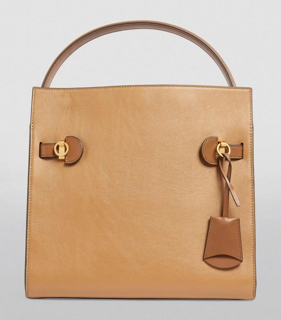 商品Tory Burch|Leather Lee Radziwill Double Top-Handle Bag,价格¥9365,第4张图片详细描述