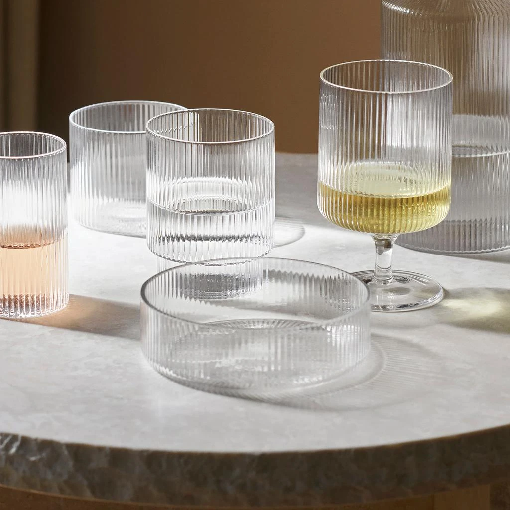 商品Ferm Living|Ferm Living Ripple Serving Bowls - Set of 4 - Clear,价格¥437,第2张图片详细描述