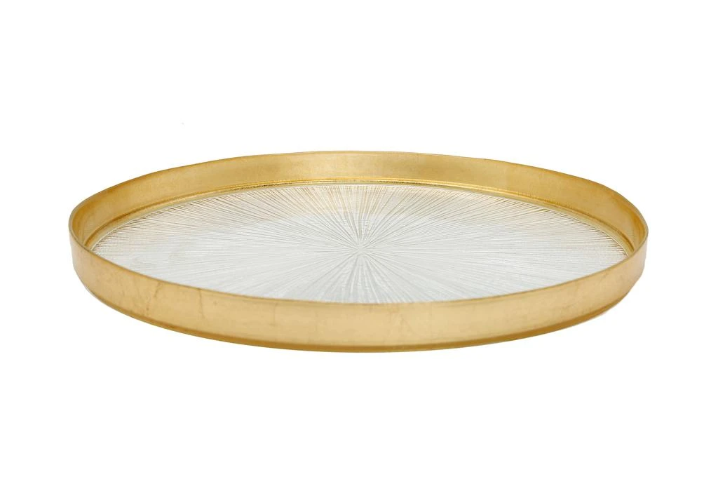 商品Classic Touch Decor|Set of 4 Crystal Glass Dinners Plate with Gold Border,价格¥1100,第2张图片详细描述