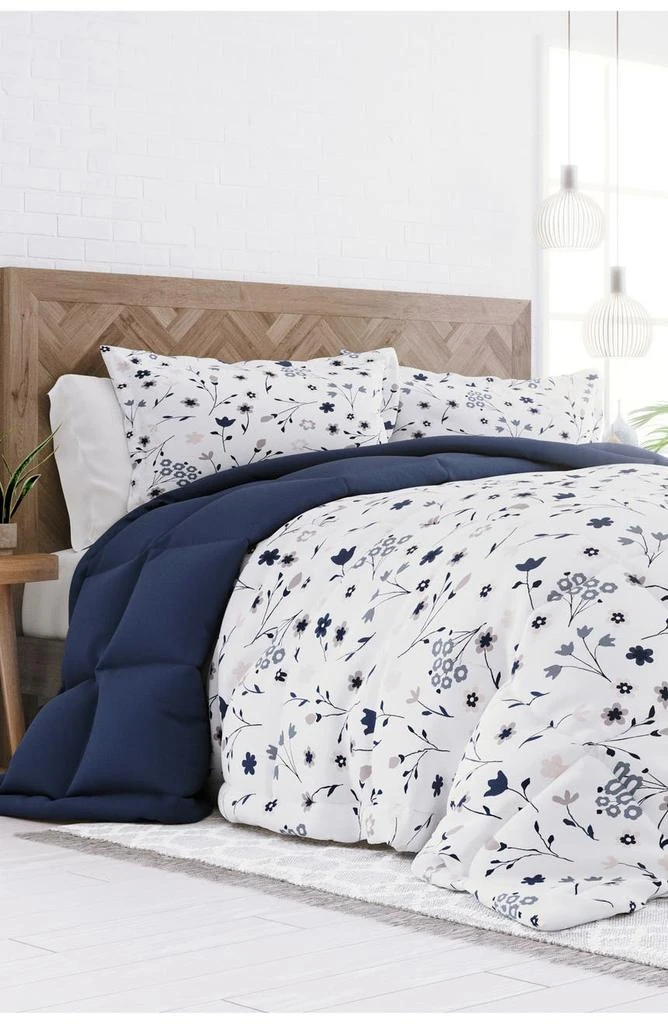 HOME SPUN Premium Down Alternative Forget Me Not Reversible Comforter Set 商品