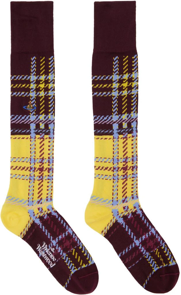 商品Vivienne Westwood|Burgundy MacAndy Socks,价格¥412,第1张图片