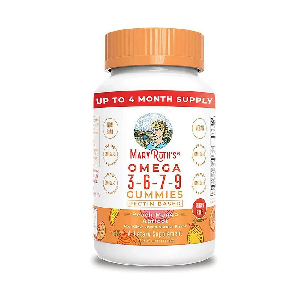 商品MaryRuth Organics|Omega 3-6-7-9 Gummies, Up to 4 Month Supply, Sugar Free,价格¥276,第1张图片