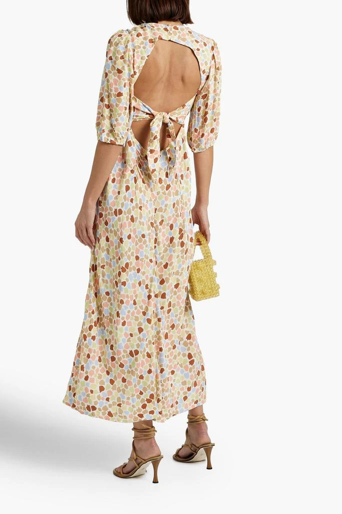 商品Rixo|Steph cutout printed crepe midi dress,价格¥902,第3张图片详细描述