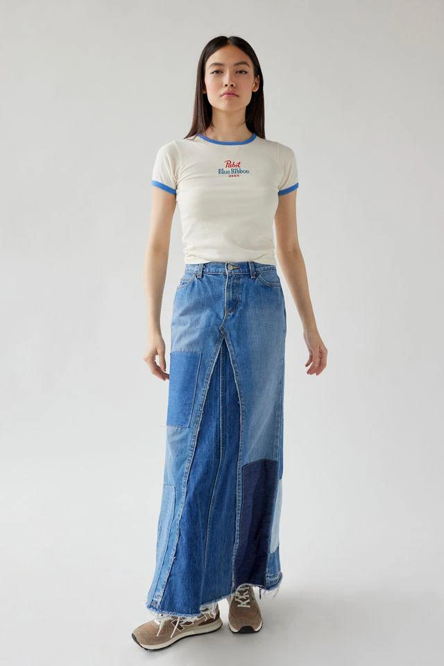 商品Urban Renewal|Urban Renewal Remade Pieced Denim Maxi Skirt,价格¥228,第5张图片详细描述