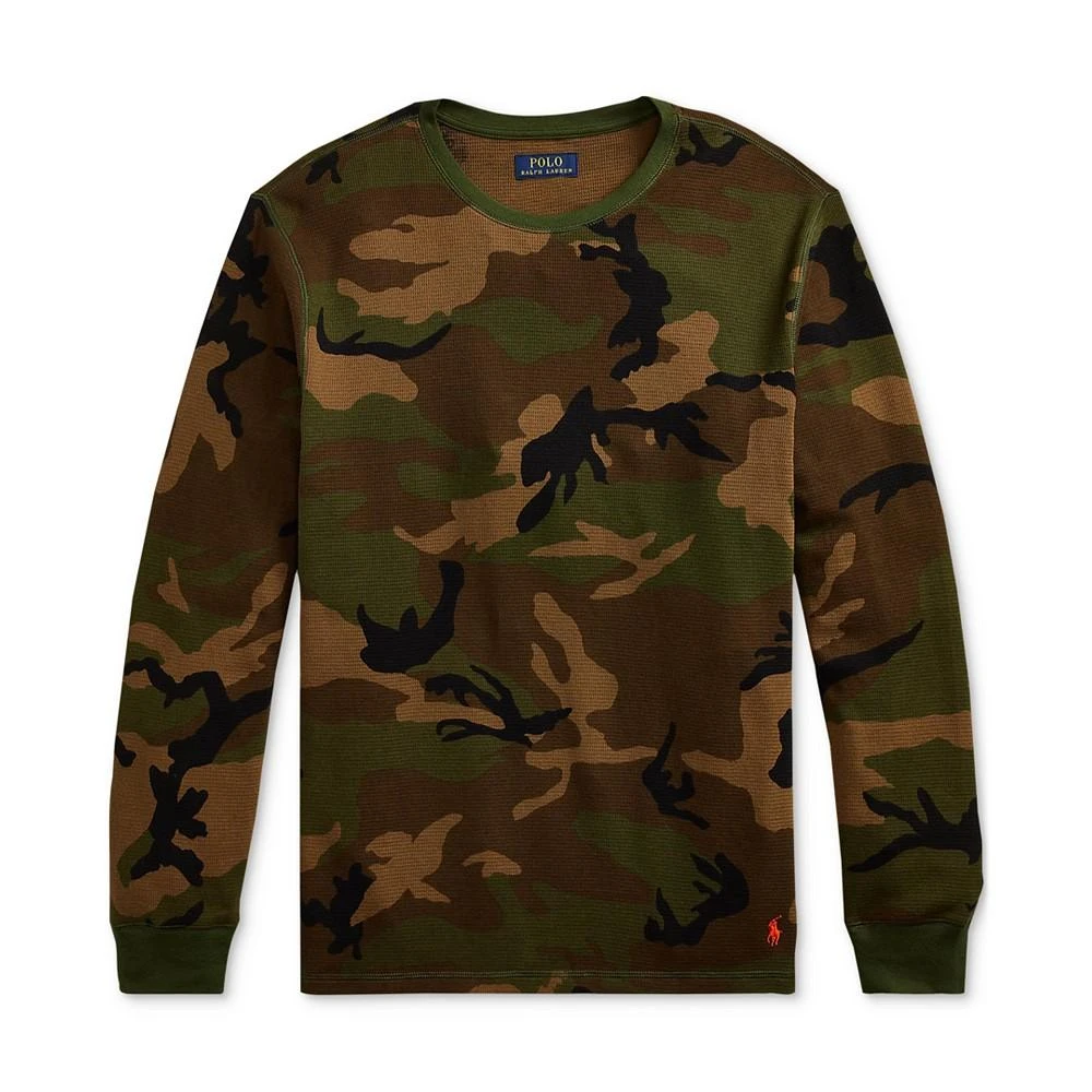 商品Ralph Lauren|Men's Waffle-Knit Thermal Sleep Shirt,价格¥452,第3张图片详细描述