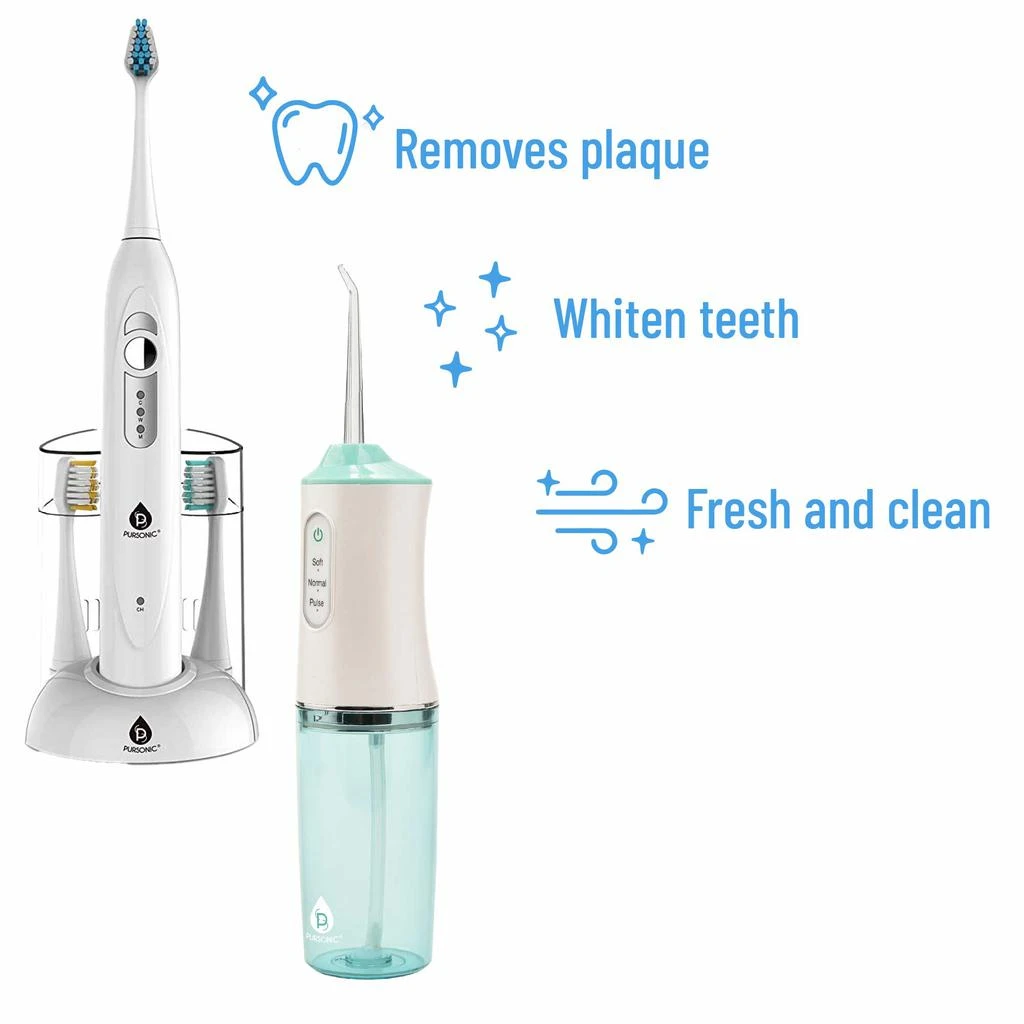 商品PURSONIC|Pursonic Rechargeable Toothbrush & Water Flosser Duo with Multi-Year Supply,价格¥485,第3张图片详细描述