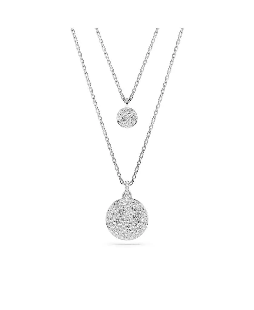 商品Swarovski|White, Rhodium Plated or Rose-Gold Tone or Gold-Tone Meteora Layered Pendant Necklace,价格¥1021,第1张图片