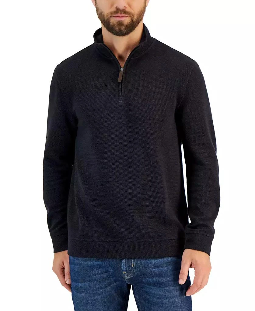 商品Club Room|Men's Birdseye Quarter-Zip Pullover, Created for Macy's,价格¥152,第3张图片详细描述