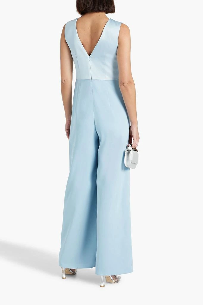 商品MIKAEL AGHAL|Satin-paneled crepe wide-leg jumpsuit,价格¥1056,第3张图片详细描述