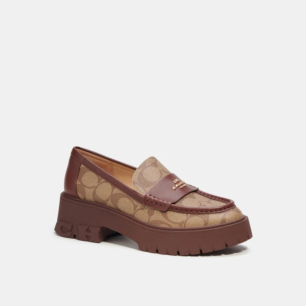 商品Coach|Ruthie Loafer In Signature Canvas,价格¥1672,第1张图片