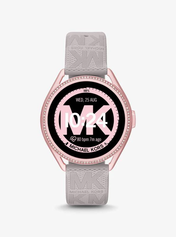 商品Michael Kors|Michael Kors Access Gen 5E MKGO Pink-Tone and Logo Rubber Smartwatch,价格¥1688,第5张图片详细描述