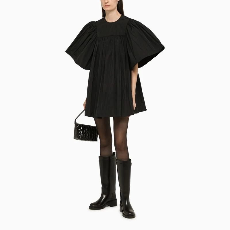 商品RED Valentino|Short black taffeta dress,价格¥1197,第2张图片详细描述