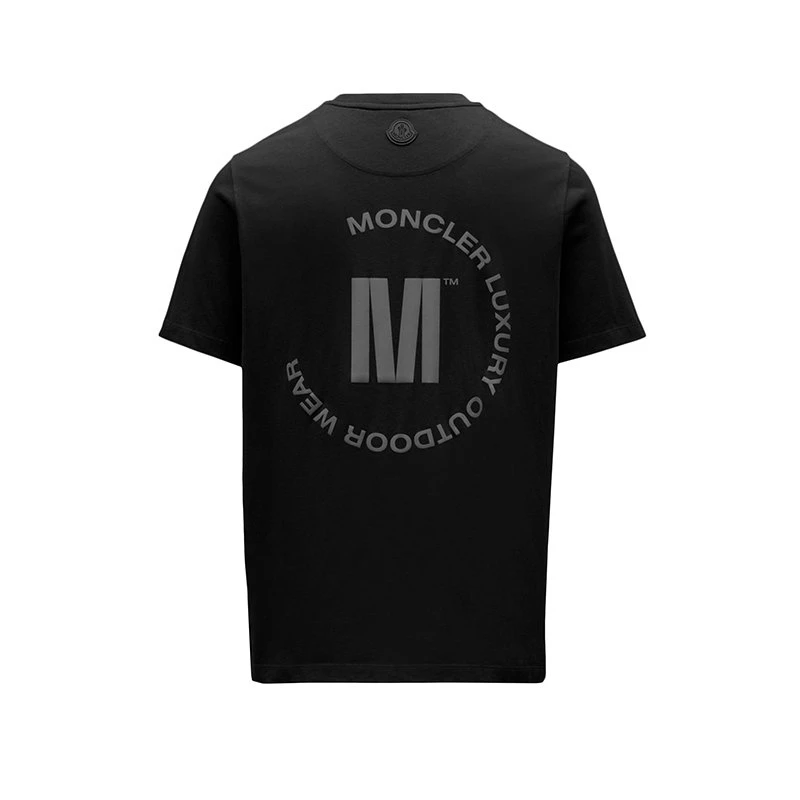 商品Moncler|【预售3-7天】Moncler/蒙克莱 22年秋冬新款 男士黑色纯棉背部饰印纹短袖T恤H10918C00026829H8999,价格¥20875,第4张图片详细描述
