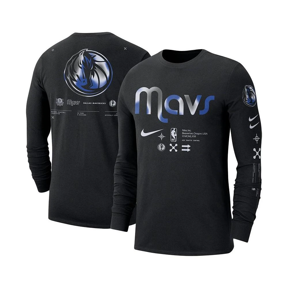 商品NIKE|Men's Black Dallas Mavericks Essential Air Traffic Control Long Sleeve T-shirt,价格¥314,第1张图片