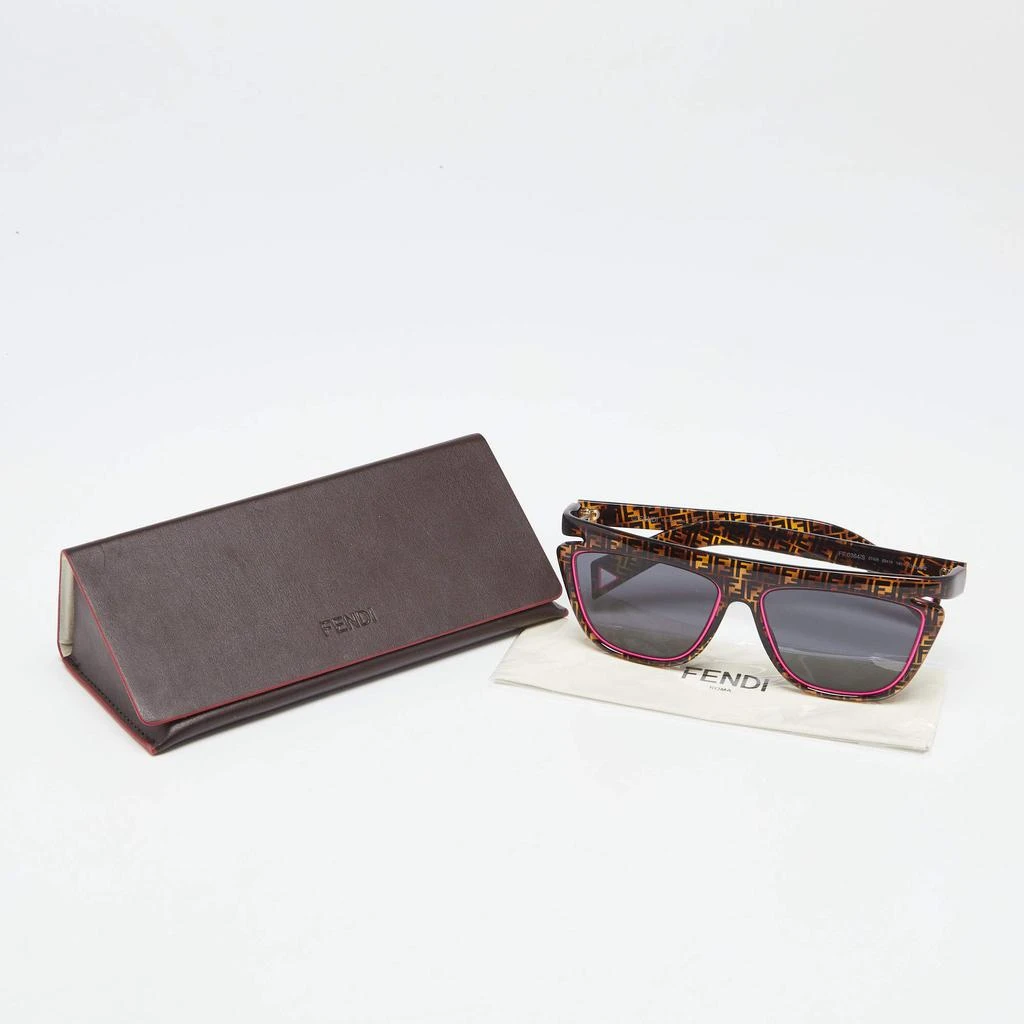 商品[二手商品] Fendi|Fendi Zucca Havana/ Grey FF 0384 Aviator Sunglasses,价格¥2707,第4张图片详细描述