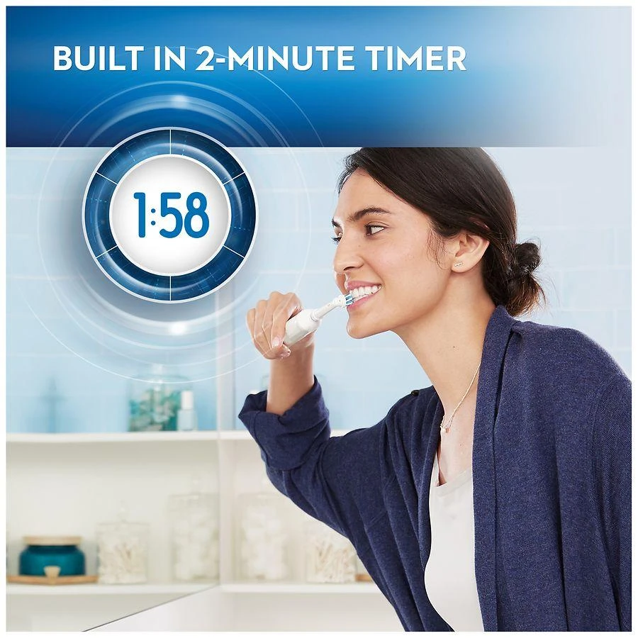 商品Oral-B|1000 Electric Toothbrush with Brush Head, Rechargeable,价格¥413,第3张图片详细描述