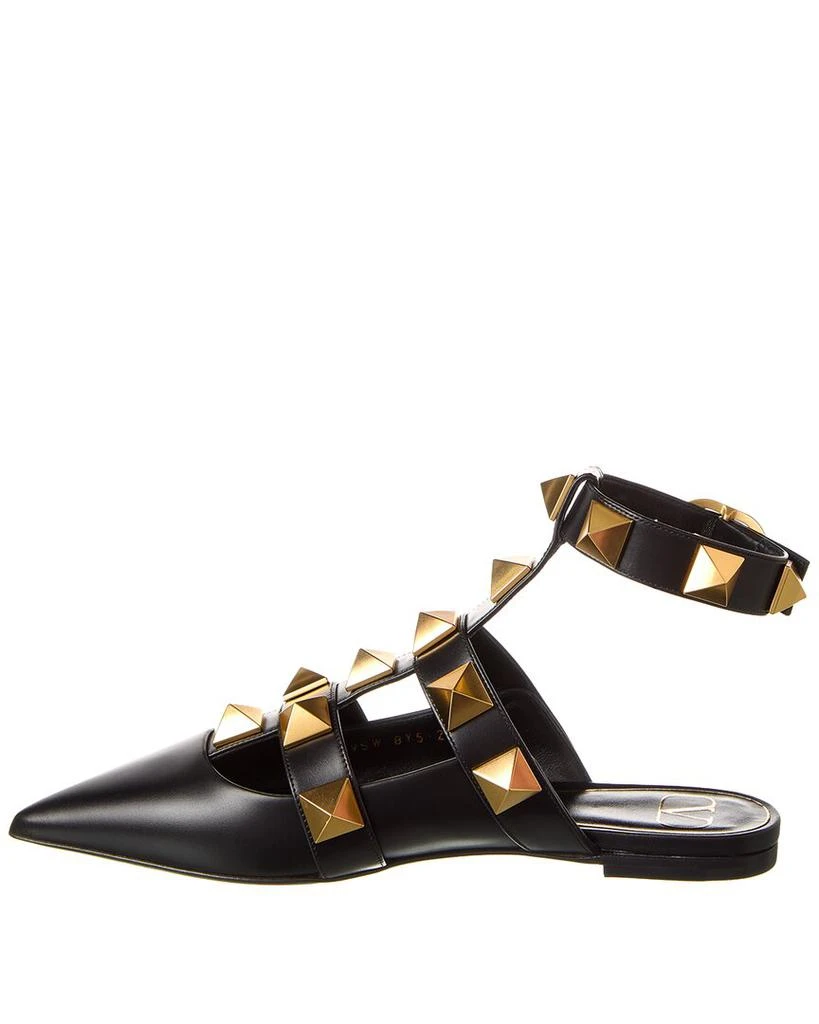 商品Valentino|Valentino Roman Stud Leather Ankle Strap Flat,价格¥3964,第2张图片详细描述