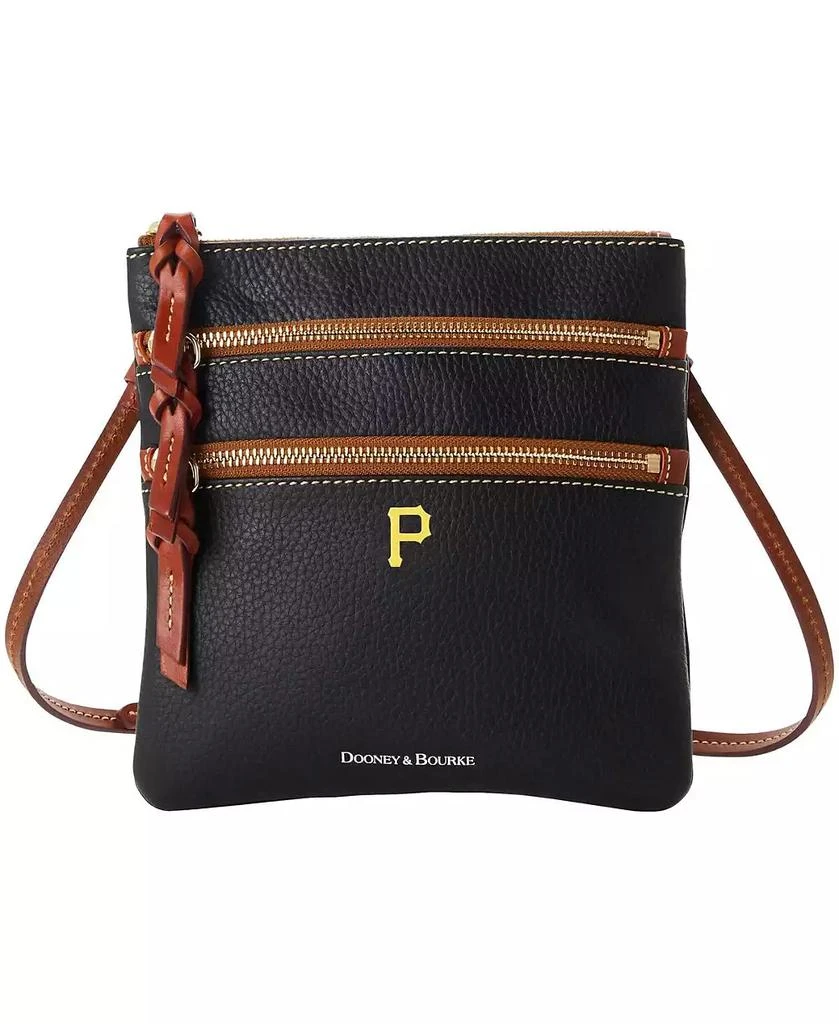 商品Dooney & Bourke|Women's Pittsburgh Pirates Pebble Triple-Zip Core Crossbody Purse,价格¥948,第1张图片