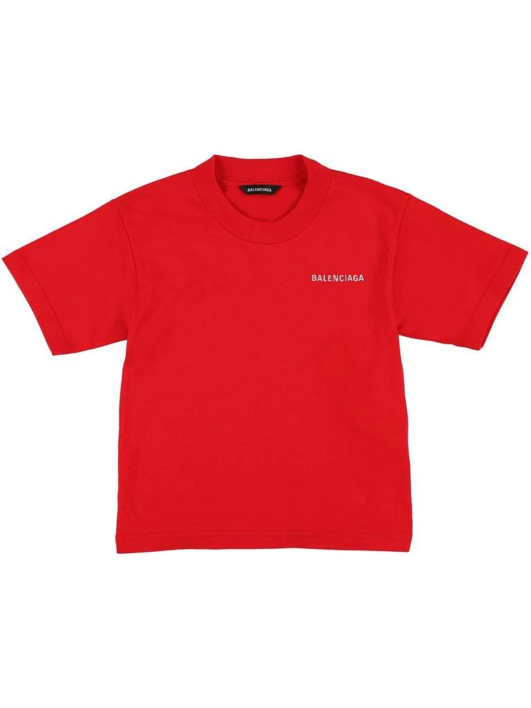 商品Balenciaga|Logo Embroidered Cotton Jersey T-shirt,价格¥1741,第1张图片
