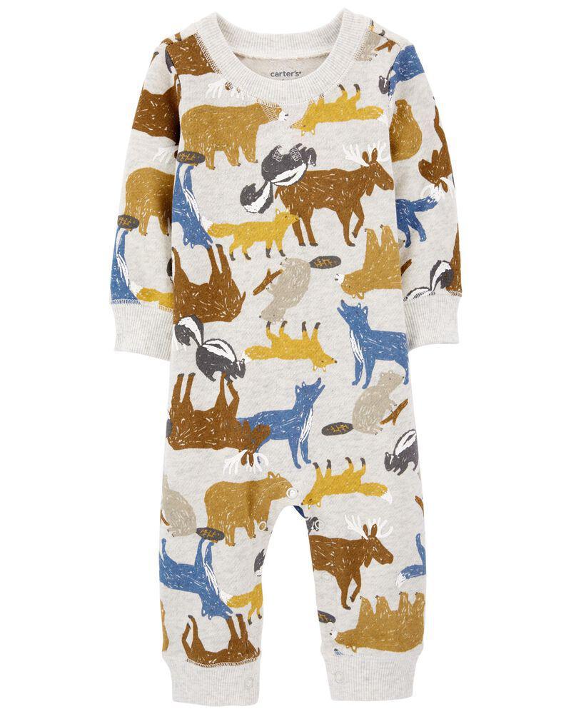商品Carter's|Woodland Animals Cotton Jumpsuit,价格¥52,第3张图片详细描述