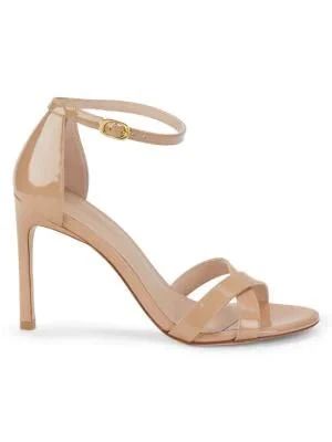 商品Stuart Weitzman|Nudist Song Patent Leather Stiletto Sandals,价格¥1026,第1张图片