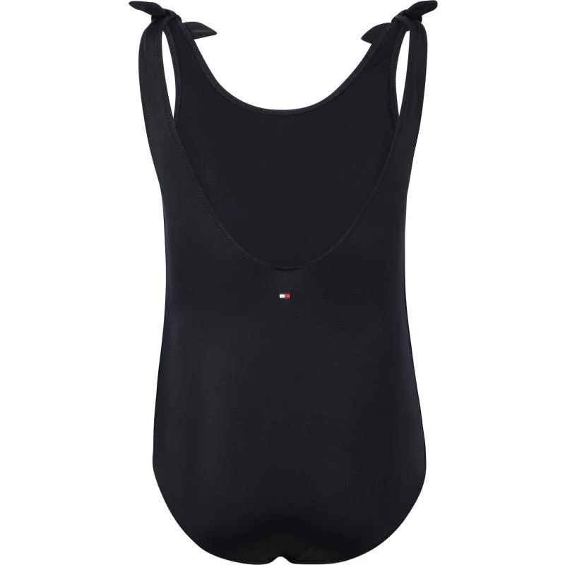 商品Tommy Hilfiger|Contrasting monogram one piece swimsuit in black,价格¥337,第2张图片详细描述