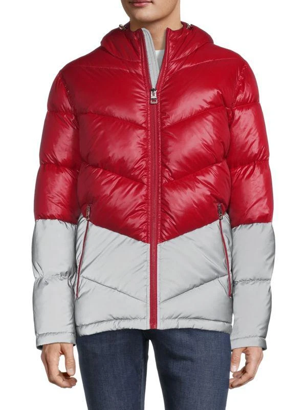 商品GUESS|Colorblock Puffer Jacket,价格¥751,第1张图片