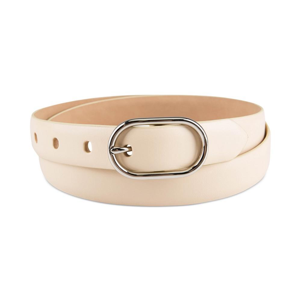 商品Calvin Klein|Women's Skinny Oval Center Bar Buckle Belt,价格¥154,第1张图片