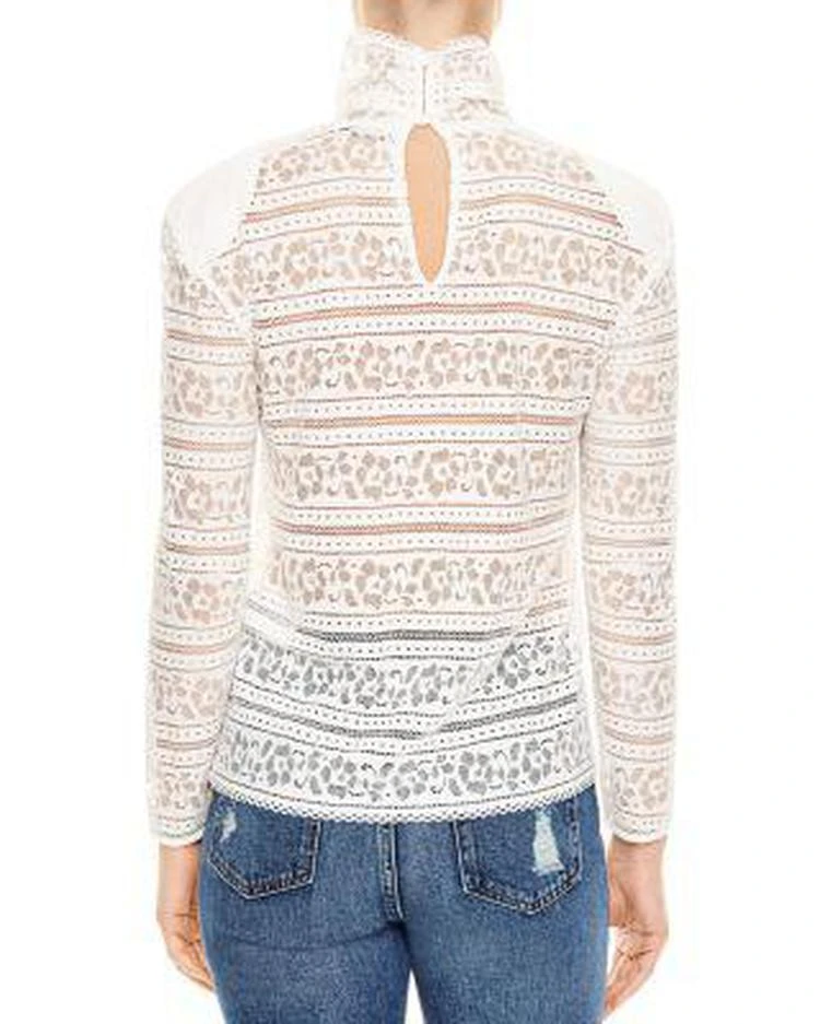 商品Sandro|Hamia Floral-Lace Top,价格¥933,第2张图片详细描述