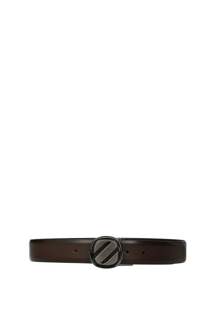 商品Zegna|Regular belts Leather Brown Black,价格¥3000,第1张图片